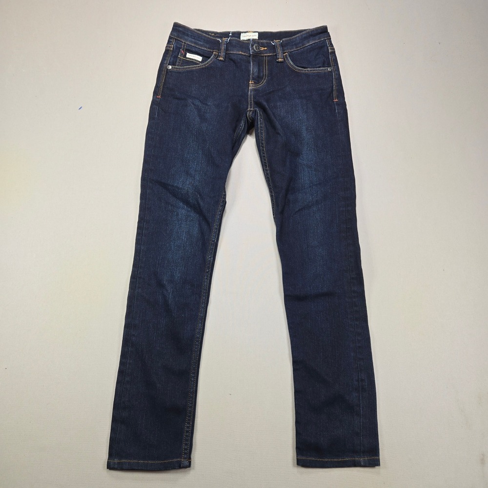 Calvin Klein Jeans Straight Leg Dark Wash Indigo Denim Women Size 26x32